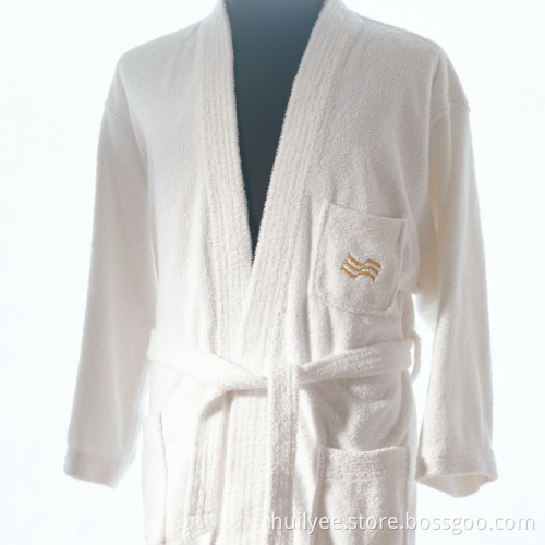 White Terry Cotton Hotel Bathrobe / Pajamas with Embroidery Logo